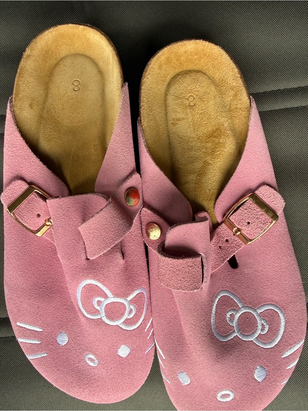 Kids Suede Pink Slip-On Clogs with Bow Detail